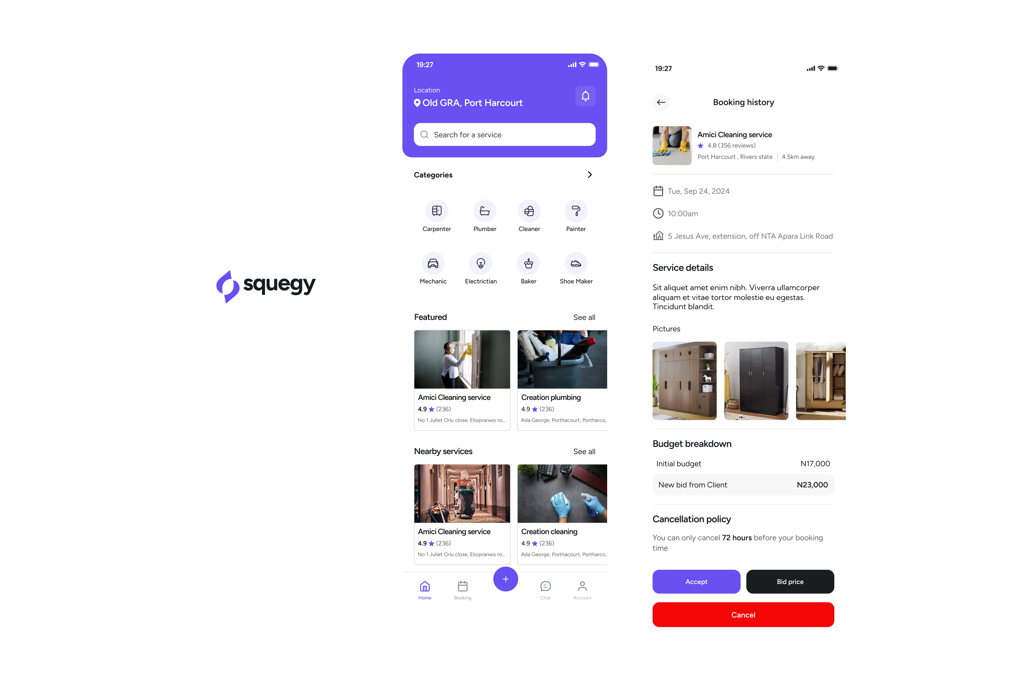 Squegy Client App